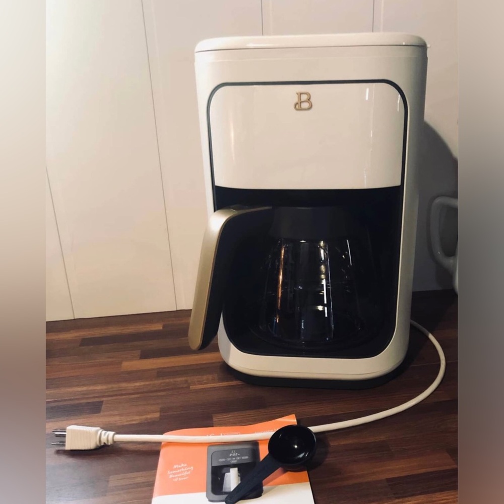 Beautiful 14 cup programable touch screen coffee maker by drew barrymore